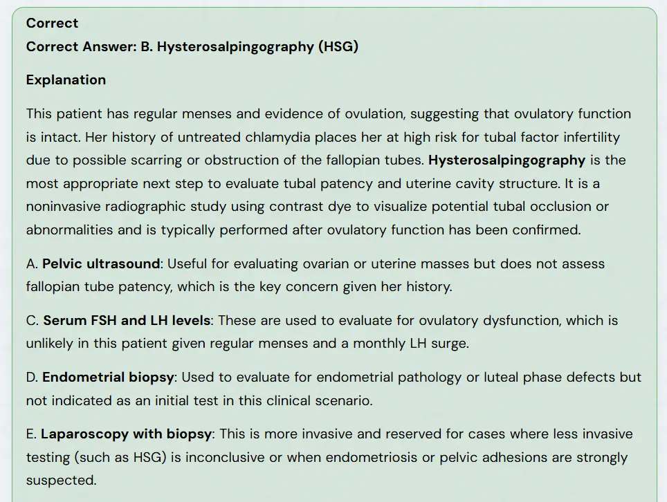Study Mode Preview explanation section